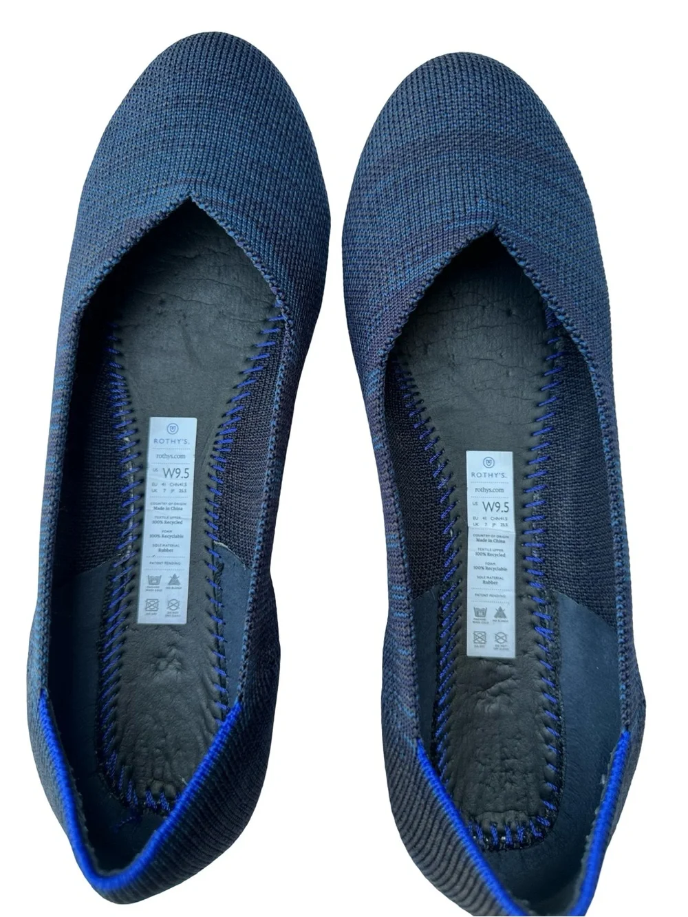 Rothy's Navy Knit Ballet Flats